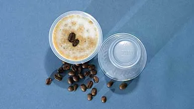 coffee in plastic cups